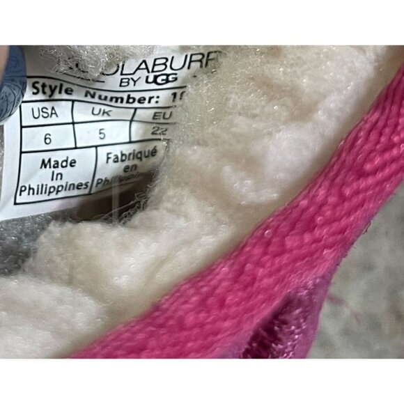 Koolaburra by Ugg Toddler Suede Winter Boot Slip On Sherpa Lined Pink Size 6 - Picture 9 of 9